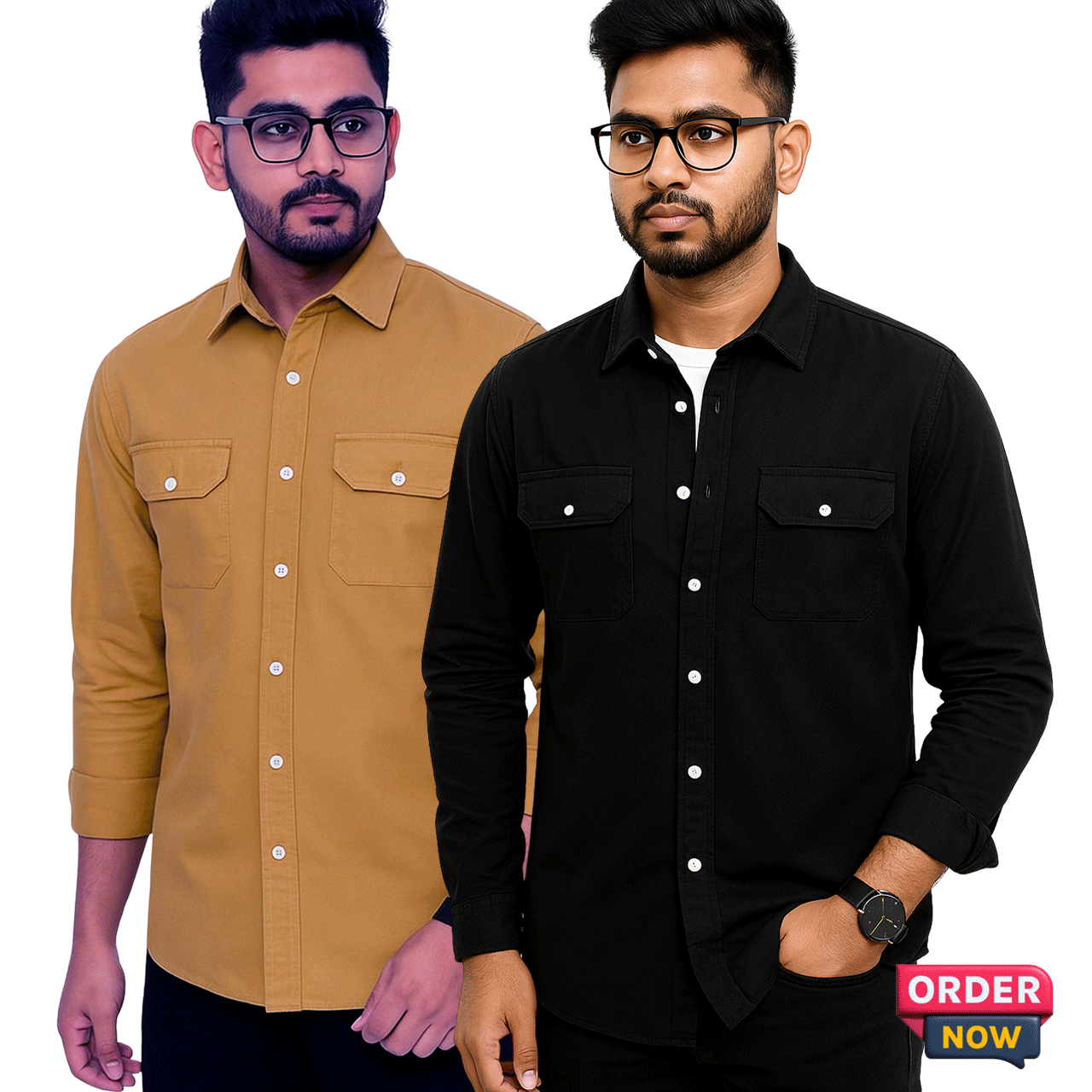 2 Pcs Oxfoard Double Pocket New - Black +Kathal